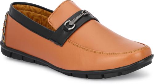 ARICS Stylish Synthetic Leather Loafer Shoes for Men's & Boys Loafers For Men (Tan)
