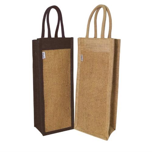 Buy EARTHBAGS Classic Bottle Bags in Black and Beige Pack of 2 Online