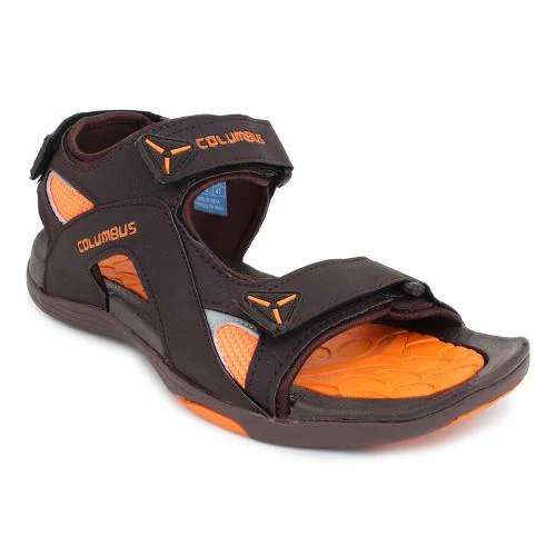 Columbus/AB-947_BRN/ORANGE/MEN Sports sandals