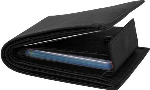 Uzfar Black Leather Wallet for Men 11A