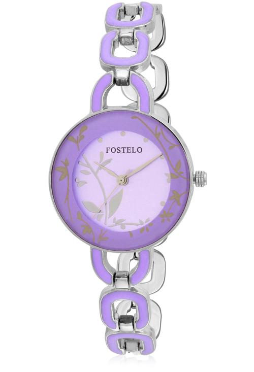 FOSTELO PURPLE WOMEN'S WRIST WATCH FST-381