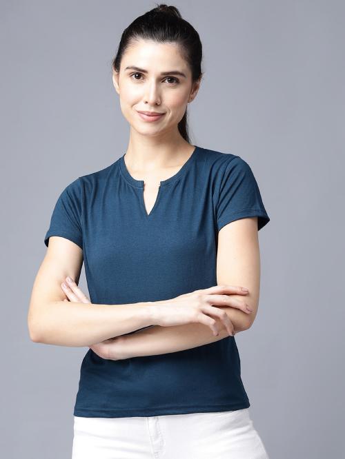 THE EG STORE PRESENT STYLISH DARK BLUE TOP FOR GIRLS AND WOMEN