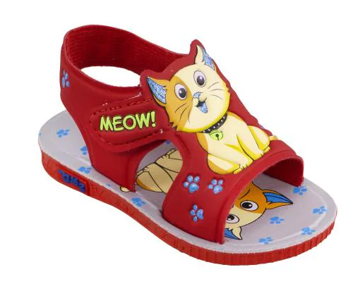 Coolz Kids Chu-Chu Sound Musical First Walking Sandals C-06 for Baby Boys and Baby Girls (Red, 2-2.5 Years)