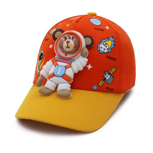 Vritraz Kids Astrobear Orange Cap