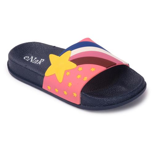 eNaR Navy/Pink Kids Unisex Flip-Flop Slidders | Soft, Comfortable, Indoor & Outdoor Slippers & Chappals-11