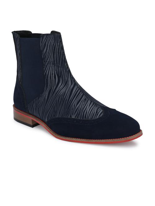 Kleat Men's Navy Synthetic leather Chelsea Boots