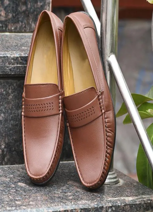 Xylan Synthetic Leather Slip-On Casual Loafers For Men (Tan)