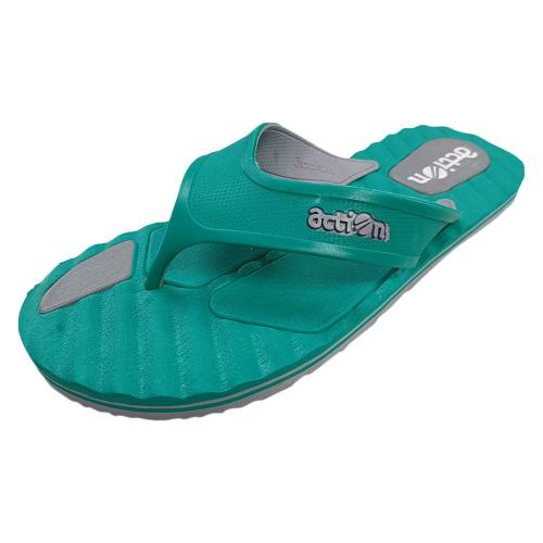 Action Sea Green Flip Flops for Men