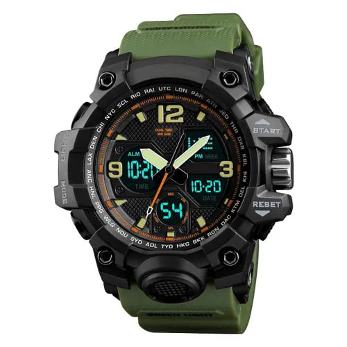 Shocknshop Analog Digital Black Dial Watch for Men and Boys