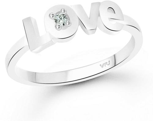 Vighnaharta 1Size 8K White Gold Plated Alloy Size 14 Ring With Ring Box (Women And Girls) (Set Of 2)