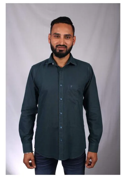 blue collars Men Slim Fit Solid Cut Away Collar Casual Shirt JioMart