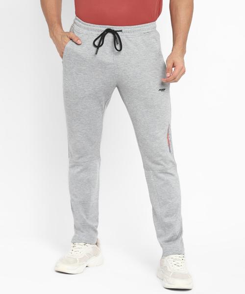 FURO By Red Chief Gray Millange Milange Pique Knit Regular Fit Poly Cotton Sports Track Pant for Men