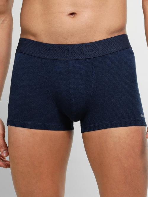 jockey Men Navy Bamboo Solid Trunks