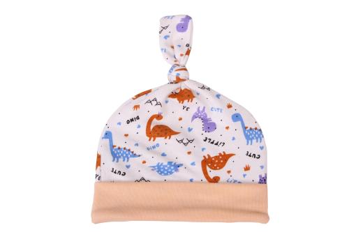 Mom's Darling Multicolor Cotton Baby Cap Set - 0-12 Month (Pack Of 3)