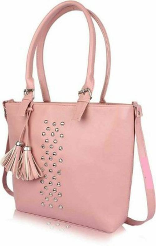 SAHAL FASHION Pink PU and Genuine Leather Shoulder Bag 6 L - Regular