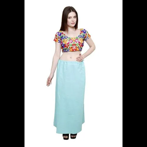 BMG Women's Cotton Sky Blue Colour Inskirt Saree Petticoats