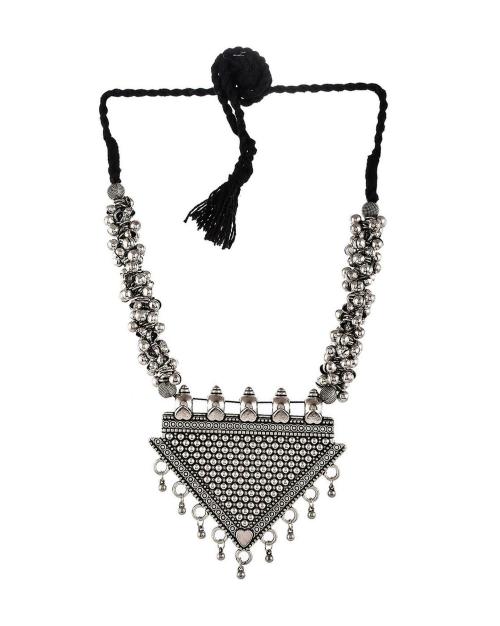 Buy Silvermerc Designs Sliver Plated Brass Long Necklaces Silver (Women