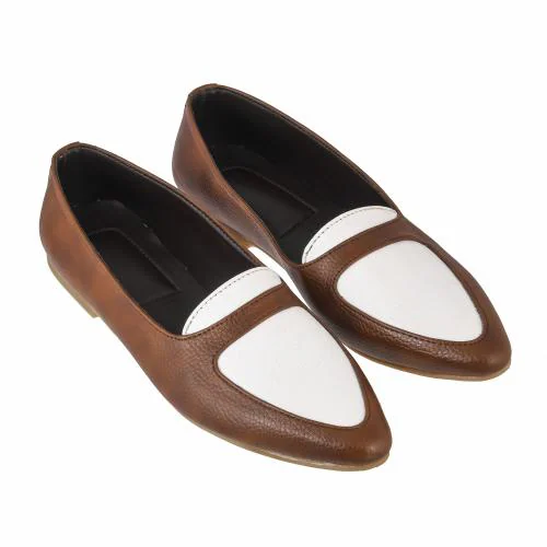 Alvarita Women brown white Ballies Non Slippery Tpr Sole 38