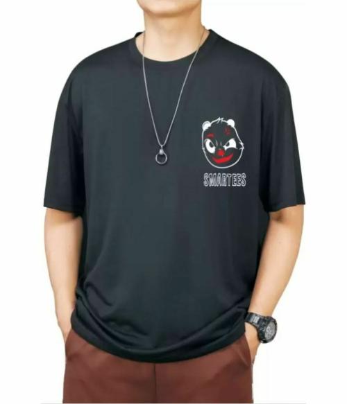 Smartees Tshirt | Smartees Men Black Over-Sized Round Neck Tshirt