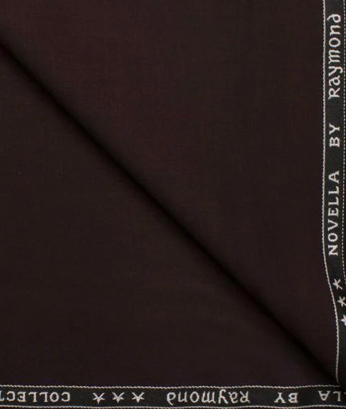 Raymond Men Wine Solid Polyester Viscose Blend 1.25 Meter Trouser Fabric