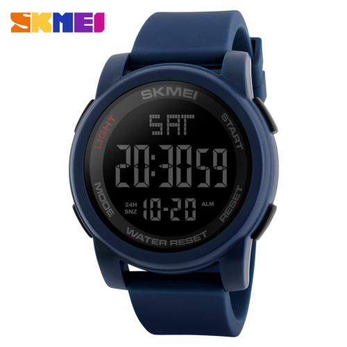 SKMEI Men's Digital Sports Wrist Watch LED Screen Large Face Electronics Military Watches Waterproof Alarm Stopwatch Back Light Outdoor Casual Black Watch - 1257