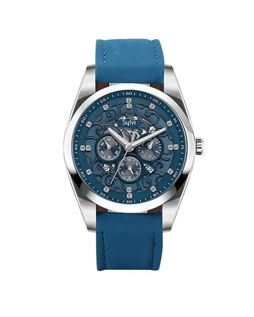 Buy Sylvi Analog Blue Dial Blue Strap Watch For Men Online at Best