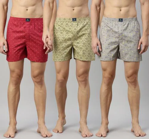 Joven Men Printed Boxer Pack of 3 Shorts - JioMart