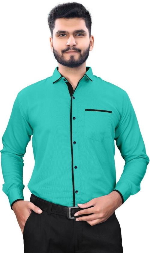LG Men Solid Casual Light Blue Shirt