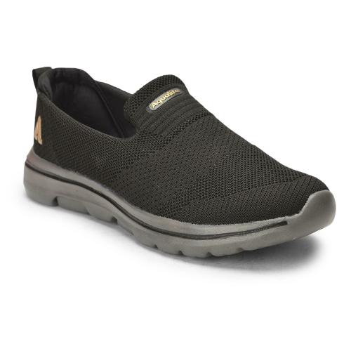 Aqualite Mens Black, Gold Walking Shoes