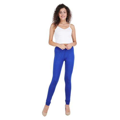 FFU Women Cotton Spandex Churidar Legging R.Blue
