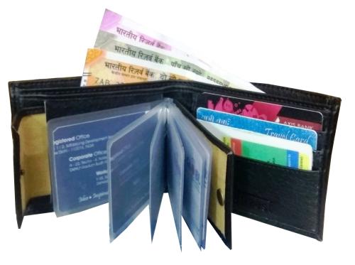 WENZEST Men Black Artificial Leather Wallet - Mini (10 Card Slots)
