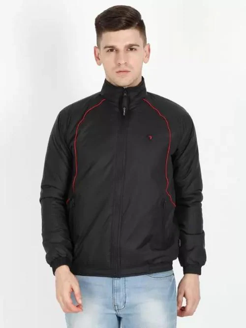 VROJASS Full Sleeve Solid Men Jacket (Black)