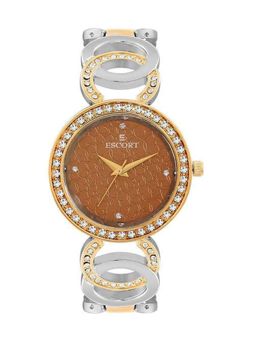 Escort Analog Brown Dial With Multicolor Strap Watch For Women (E 1800-720 TM.9)