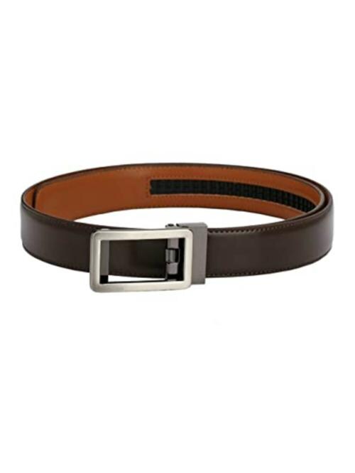 Pacific Gold Men Brown Leather Belt