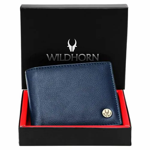 WildHorn RFID Blocking Leather Wallet for Men I Ultra Strong Stitching I 6 Credit Card Slots I 2 Currency Compartments I 1 Coin Pocket