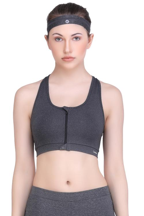 TRAIN X - FRONT ZIP MESH RACER BACK SPORTS BRA LLL LAASA