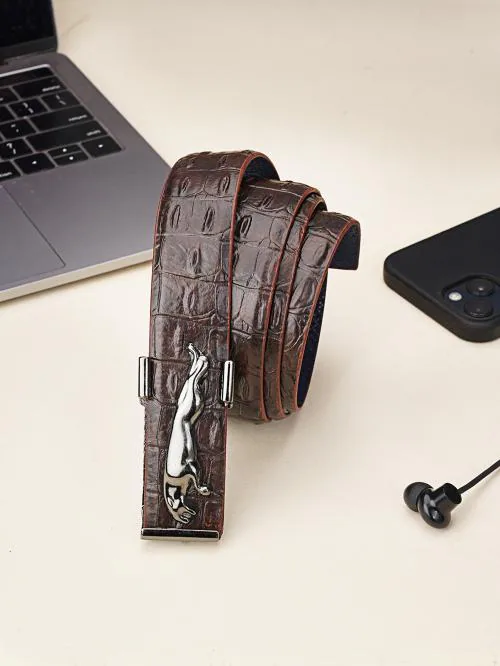 Kastner Stylish Jaguar Push Pin Buckle Belt