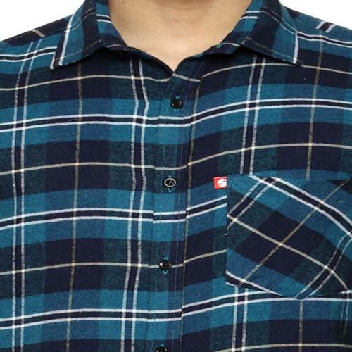 STITCHMEN Men Slim Fit Checkered Button Down Collar Casual Shirt