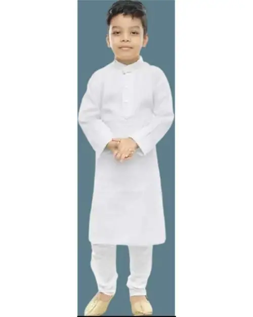 DigiMart Boys Casual Kurta and Pyjama Set  (White Pack of 1)