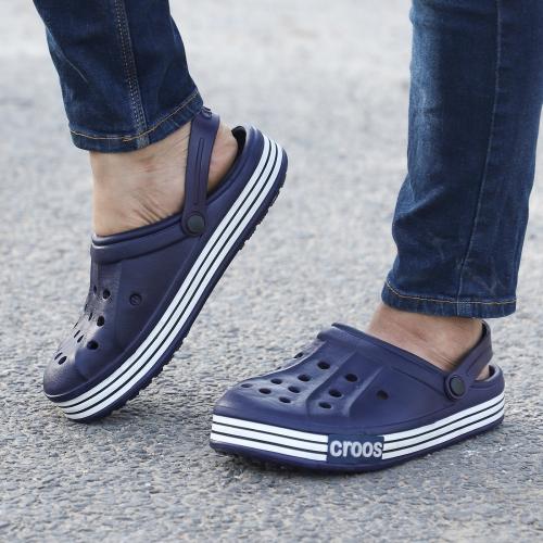 Richaleee 499 Croos Blue Mens Trendy Sliders for men