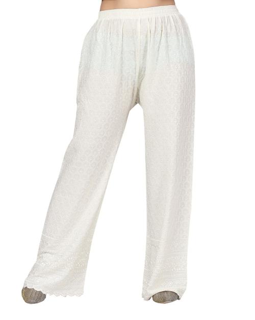 Aarika Women's Cream Color Palazzo