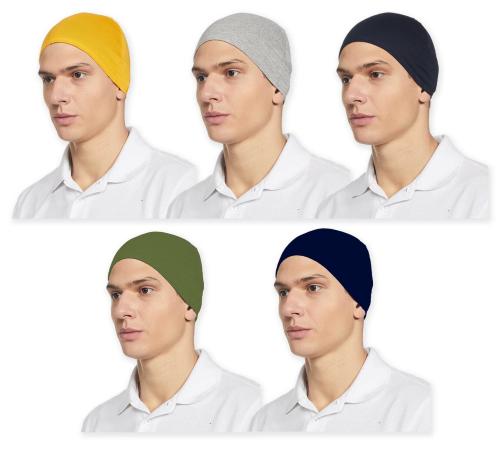 ONCH Mens Cotton Helmet Skull Cap Multicolor Combo (Pack of 5)