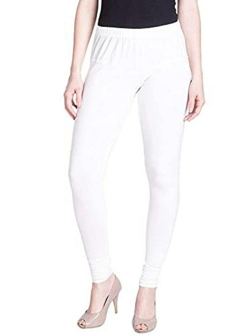 Pelian Women White Cotton Full Length Legging (XXL)