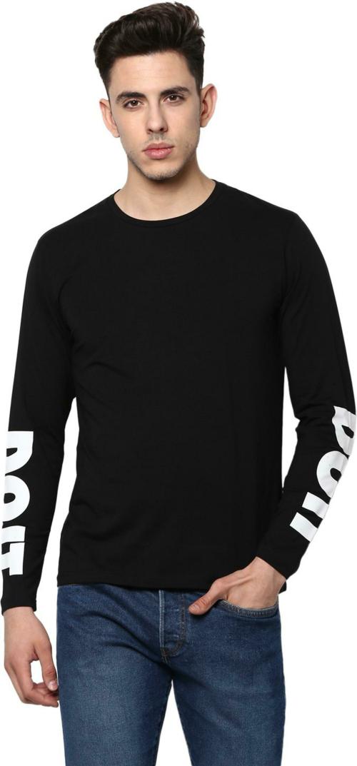 Alan Jones Men Black Round Neck T-shirt