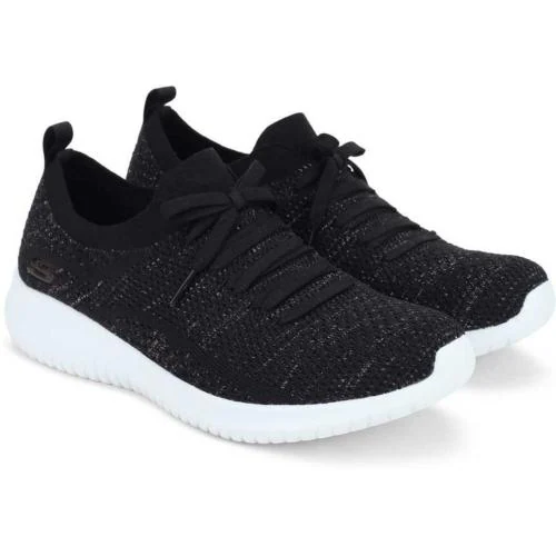 Skechers Women's Ultra Flex-SALUTATIONS Black/Gold Sports Shoe