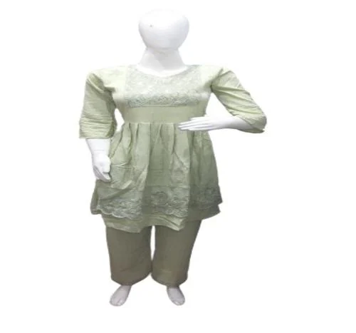 PRIYA TRADING Womens Cotton Perfect Designer Kurti Pants-Set without Dupatta