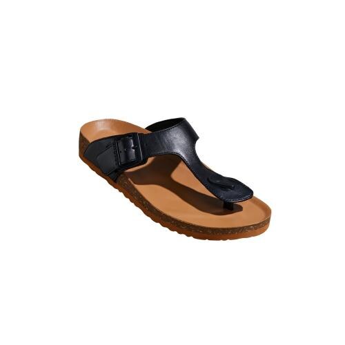 Neeman's Cork Thong Sandal | Black Tan