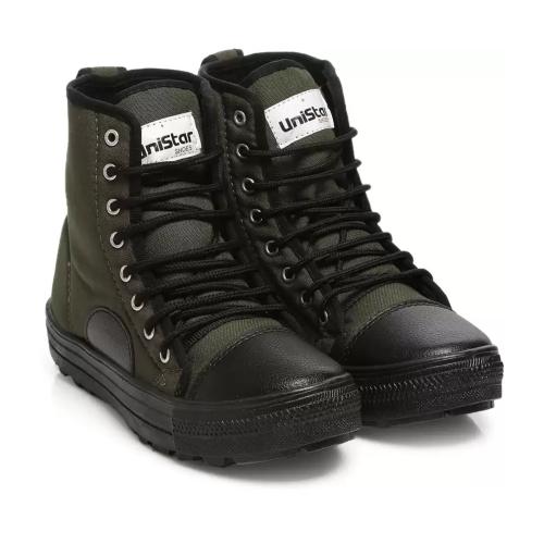 Unistar Men'S Olive Green Jungle Boots- Oil Stain Cushion Innersole -Light Weight Trekking Boots