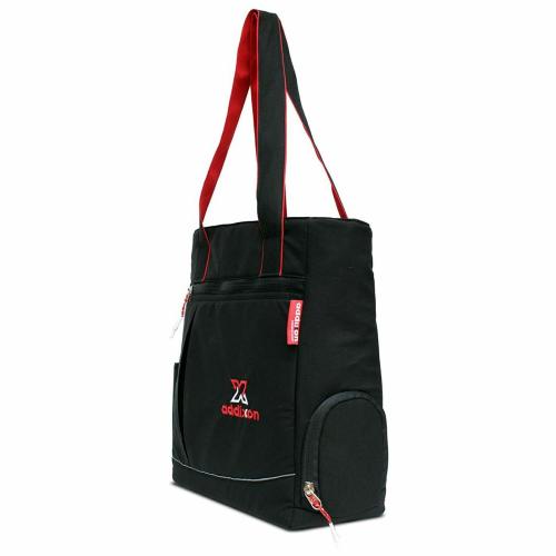 Addixon Black Polyester And Silk Shoulder Bag (AG0002)