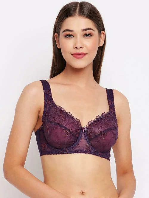 Enamor F046 Non Padded Wired Full Coverage Ultimate Shaper Balconette Lace Bra